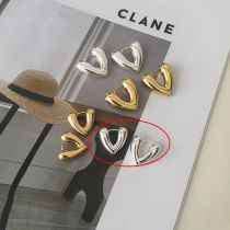 Fashion Silver Trumpet Metal Love Earrings