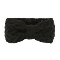 Fashion Black Wool Cross Knitted Headband