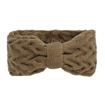 Fashion Khaki Wool Cross Knitted Headband