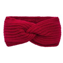 Fashion 3# Maroon Red Wool Cross Knitted Headband