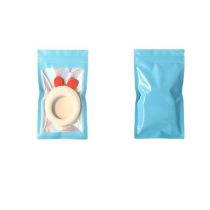 Fashion 8x13cm*blue*color (minimum Batch Of 100 Pieces) Pet Laser Flat Mouth Self-sealing Packaging Bag (minimum Batch Of 100 Pieces)