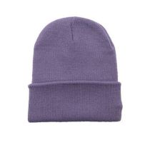 Fashion Light Purple Smooth Knitted Beanie