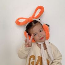 Fashion Orange Cartoon Bunny Ears Childrens Earmuffs