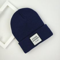Fashion Navy Blue (breakup Master Model) Acrylic Knitted Patch Beanie