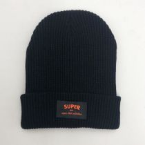 Fashion Black{super} Acrylic Knitted Patch Beanie
