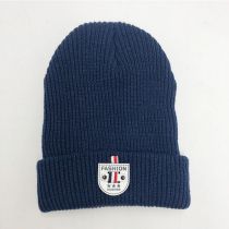 Fashion Navy Blue {fashion} Acrylic Knitted Patch Beanie