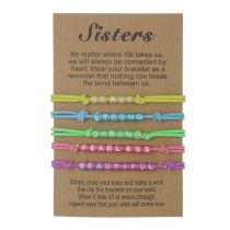 Fashion Color A Pair Of Acrylic Letter Dice Cord Bracelets