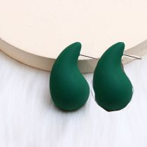 Fashion Dark Green Water Drop-large Size Acrylic Water Drop Earrings