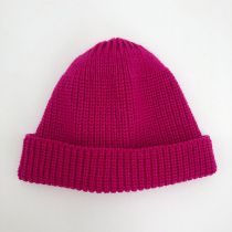 Fashion Rose Red Geometric Knitted Beanie