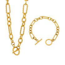 Fashion Suit Stainless Steel Chain Necklace Bracelet Set