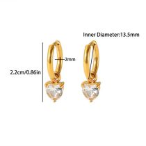 Fashion 7# Stainless Steel Diamond Geometric Earrings