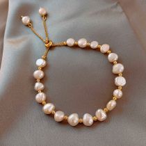 Fashion Gold Alloy Pearl Beads Bracelet