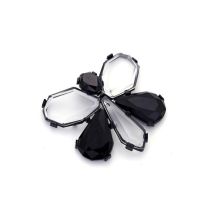 Fashion Black And White Resin Butterfly Brooch