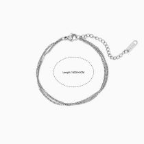 Fashion 6# Stainless Steel Geometric Chain Bracelet