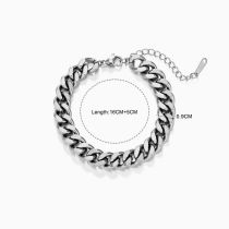 Fashion 8# Stainless Steel Geometric Chain Bracelet