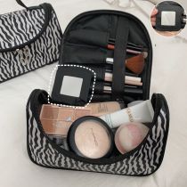 Fashion Zebra Cosmetic Bag Zebra Print Large Capacity Cosmetic Bag