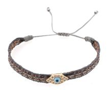 Fashion 9# Web Braided Diamond Eyes Bracelet