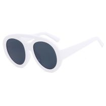 Fashion Gray Frame With White Frame Ac Double Bridge Large Frame Sunglasses