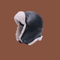 Fashion Black Adult Model Cotton Polyester Foldable Plush Ear Protective Hood