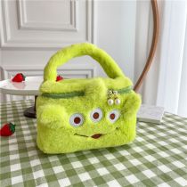 Fashion Three-eyed Boy Plush Cartoon Large Capacity Handbag