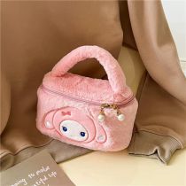 Fashion Pink Melody Bag Plush Cartoon Large Capacity Handbag