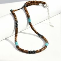 Fashion Brown Coconut Shell Wooden Beads Necklace For Men