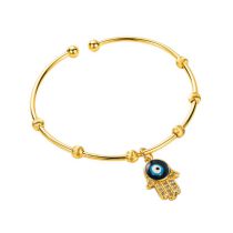 Fashion 3# Copper Diamond Oil Dripping Eye Bracelet