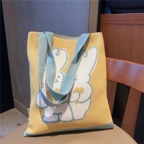Fashion 31 Love Rabbit Knitted Printed Large Capacity Shoulder Bag