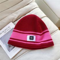 Fashion 7d Red Knitted Black Label Beanie