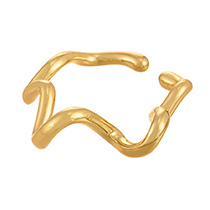 Fashion Golden 7 Copper Irregular Open Ring