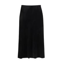 Fashion Black Polyester Slit Skirt