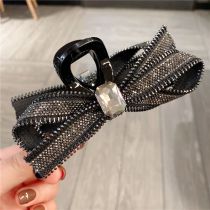 Fashion Large Gripper (13cm) Geometric Rhinestone Bow Clip