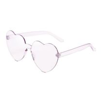 Fashion Translucent Purple Pc Love Sunglasses