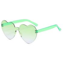 Fashion Gradual Fluorescent Green Pc Love Sunglasses