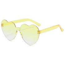 Fashion Gradual Yellow Pc Love Sunglasses