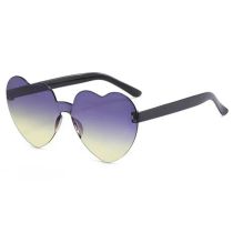 Fashion Gray Above And Yellow Below Pc Love Sunglasses