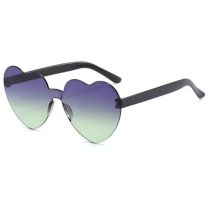 Fashion Fluorescent Green On Top And Bottom Gray Pc Love Sunglasses