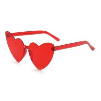 Fashion Red Frame Red Film Pc Love Sunglasses