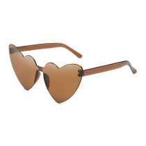 Fashion Brown Pc Love Sunglasses