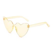 Fashion Transparent Yellow Pc Love Sunglasses