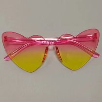 Fashion Pink On Top And Yellow On Bottom Pc Love Sunglasses
