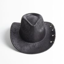 Fashion As Shown In Black Pu Gold Ring Cocked Jazz Hat