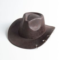 Fashion As Shown In The Picture Brown Pu Gold Ring Cocked Jazz Hat