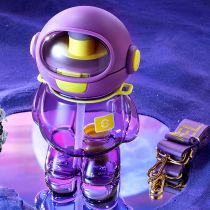 Fashion Snow Night Purple 800ml Plastic Astronaut Large Capacity Water Cup