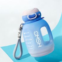 Fashion Blue 1500ml Plastic Cartoon Large Capacity Water Cup