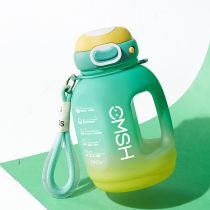 Fashion Green 1500ml Plastic Cartoon Large Capacity Water Cup