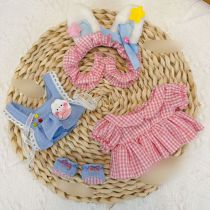 Fashion Cute Bunny Polyester Cartoon 20cm Doll Cotton Doll Clothes Set  Polyester