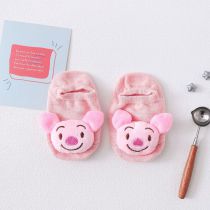 Fashion No. 35-pink Smiling Pig Cotton Cartoon Glue Anti-slip Children S Socks  Pure Cotton