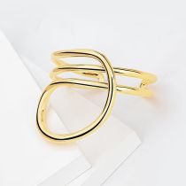 Fashion Gold Copper Curve Bracelet