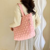Fashion Pink Nylon Embroidery Large Capacity Shoulder Bag